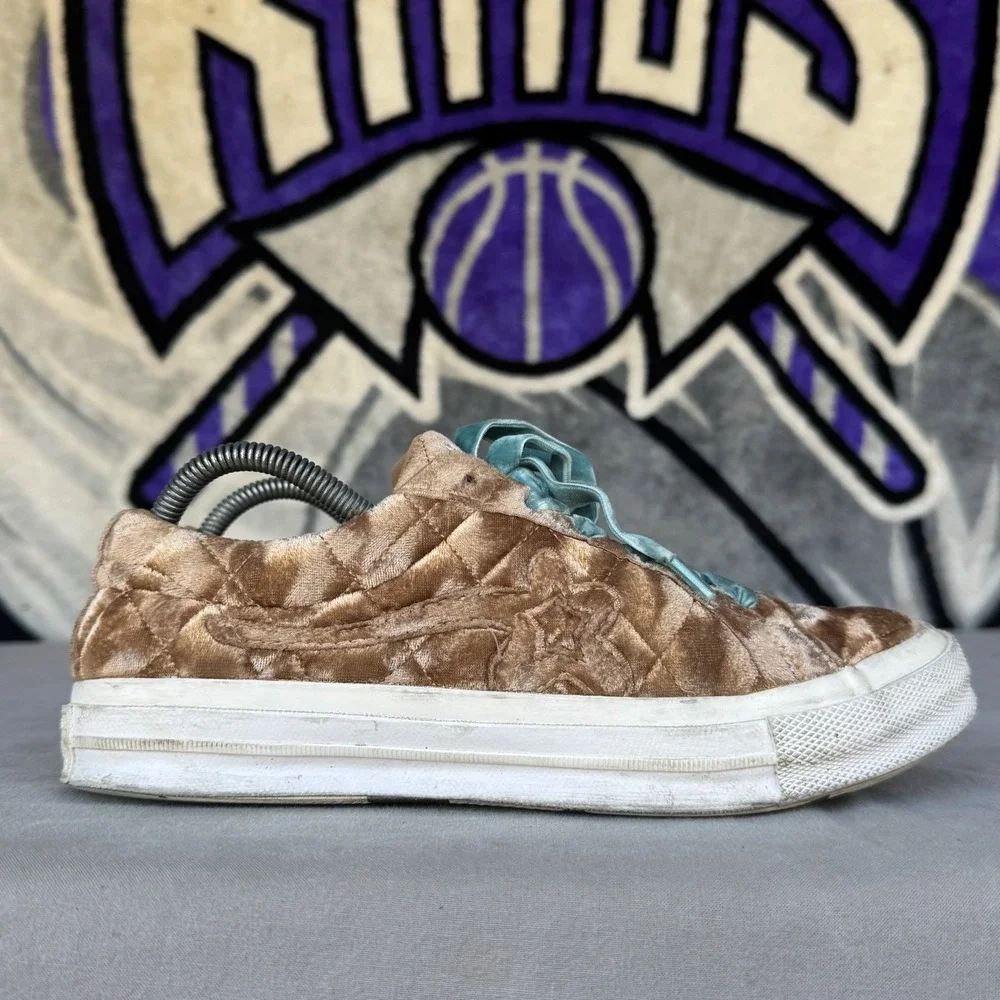 Size M7/W9 - Converse Golf Le Fleur One Star Ox Velvet Sneaker Shoes Brown Suede - Picture 2 of 10